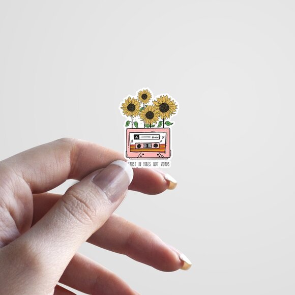 3pc - "Trust in Vibes Not Words" Sticker Pack – Water Bottle, Tumbler, La… - Picture 4 of 8